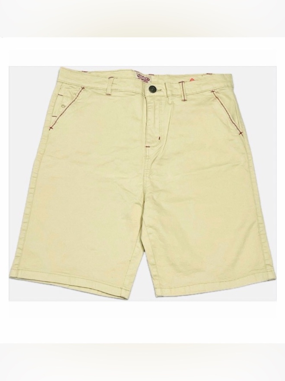 aussieBum Athletic Chino Men's Shorts XL Cream Tan Red Tag Authentic Stretch